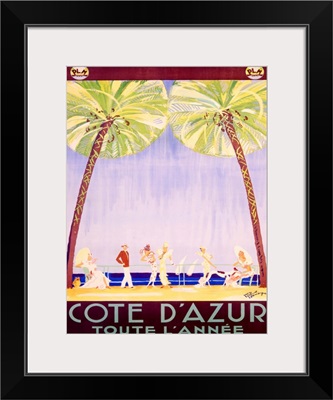 Cote d'Azur Vintage Advertising Poster