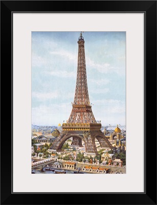 Eiffel Tower, Vintage Poster