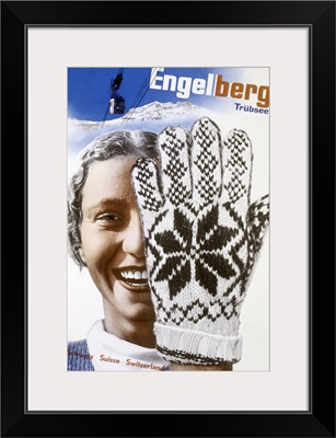 Engelberg Ski, Vintage Poster, by Herbert Matter