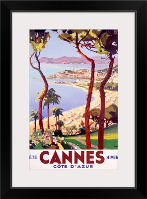 Ete Cannes Hiver, Travel Ad, Vintage Poster, by Peri