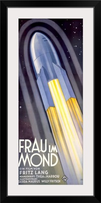 Frau im Mond, with Fritz Lang, Vintage Poster
