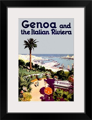 Genoa, and the Italian Riviera, Vintage Poster