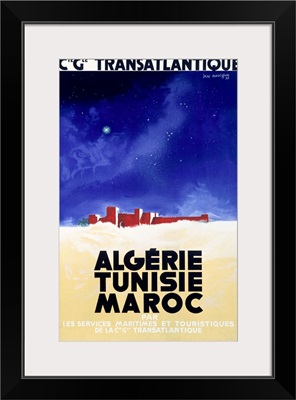 Gie Gle Transatlantique, Vintage Poster, by Jan Auvigne