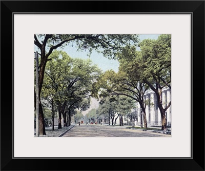 Government Street Looking West Mobile Alabama Vintage Photograph