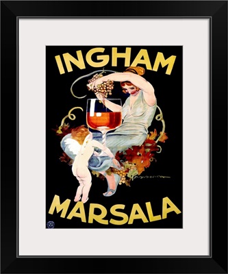 Ingham Marsala Wine Vintage Advertising Poster