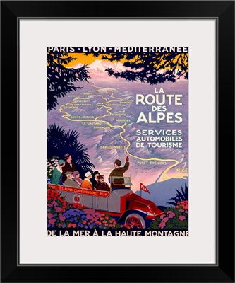 La Route des Alpes, Vintage Poster, by Roger Broders