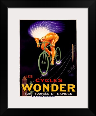 Les Cycles Wonder Vintage Advertising Poster