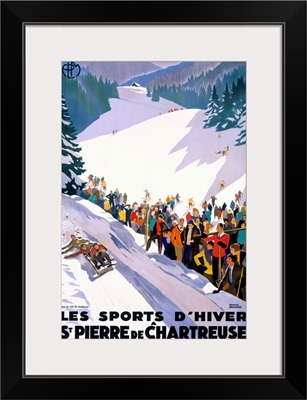 Les Sports dHiver, St. Pierre de Chartreuse, Vintage Poster, by Roger Broders