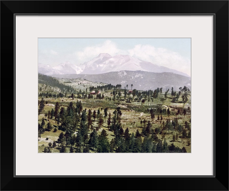 Longs Peak from Mont Alto Colorado Vintage Photograph