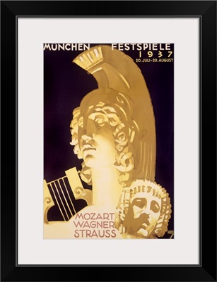 Munich Music Festival, 1937, Vintage Poster, by Ludwig Hohlwein