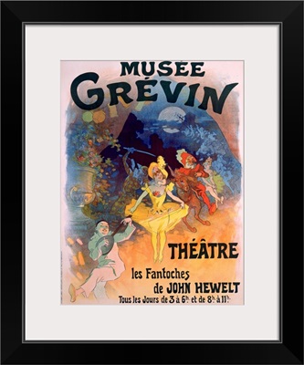 Musee Grevin, Theatre, Vintage Poster, by Jules Cheret