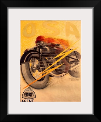 OSA Liberty Motorcycle Vintage Advertising Poster