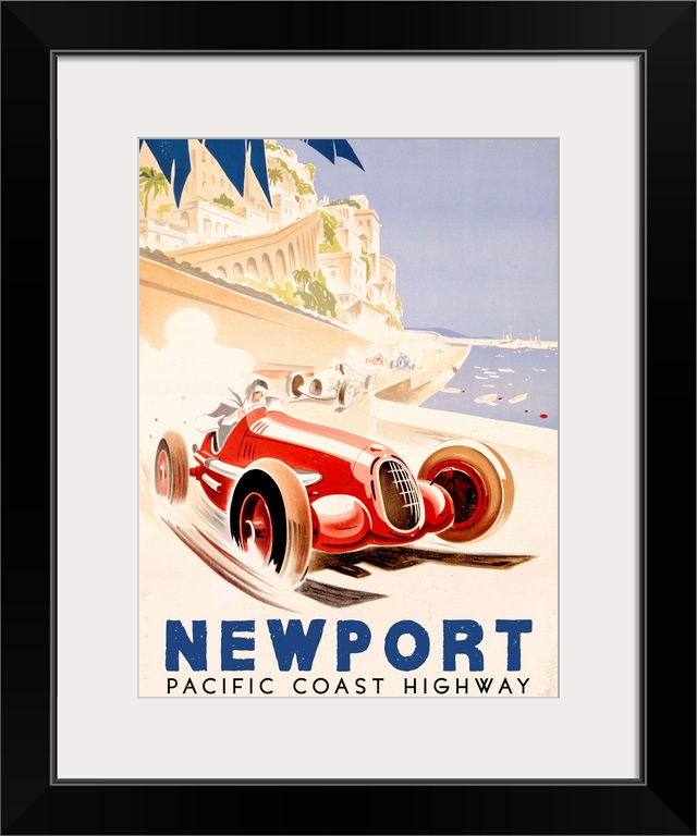 Pacific Coast Highway Vintage Advertising Poster