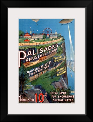 Palisades Amusement Park Vintage Advertising Poster