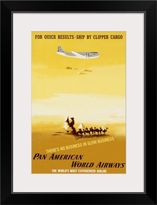 Pan America World Airways, Clipper Cargo, Vintage Poster