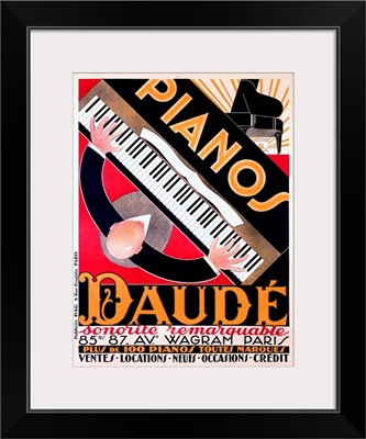Paris Daube Piano Sales Vintage Advertising Poster