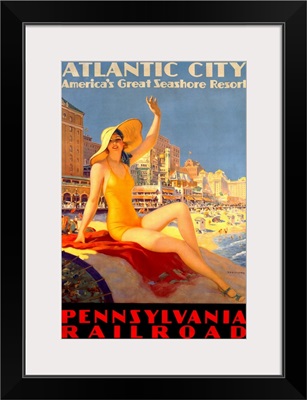 Pennsylvania Railroad, Atlantic City, Vintage Poster, by Edward M. Eggleston