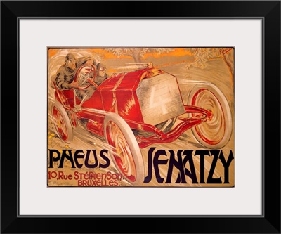 Pneus Jenatzy, Vintage Poster, by Georges Gaudy