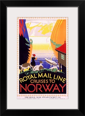 Royal Mail Ocean Line, Norway, Vintage Poster, by Herrick