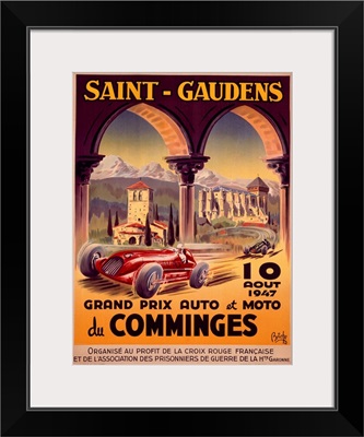 Saint Gaudens Grand Prix du Comminges, Vintage Poster