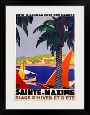 Sainte Maxime, Vintage Poster, by Roger Broders