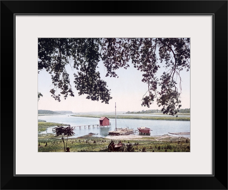 Site of Old Fort Bayou Ocean Springs Mississippi Vintage Photograph