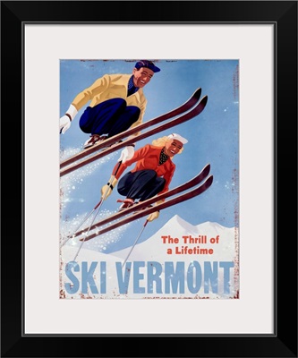 Ski Vermont Vintage Advertising Poster