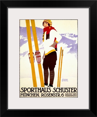 Sporthaus Schuster, Munchen, Vintage Poster