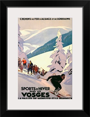 Sports dHiver dans les Vosges, Vintage Poster