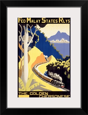The Golden Chersonese, Fed Malay States Rlys, Vintage Poster