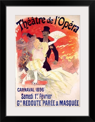 Theatre de lOpera, Carnaval 1896, Vintage Poster