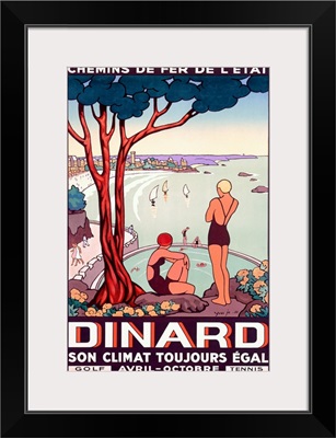 Travel to Dinard, French State Railway, Vintage Poster