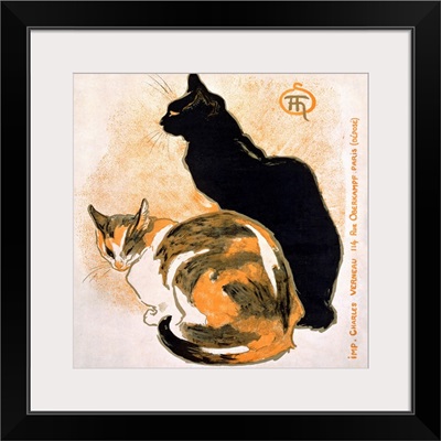 Two Cats, Vintage Poster, by Theophile Alexandre Steinlen