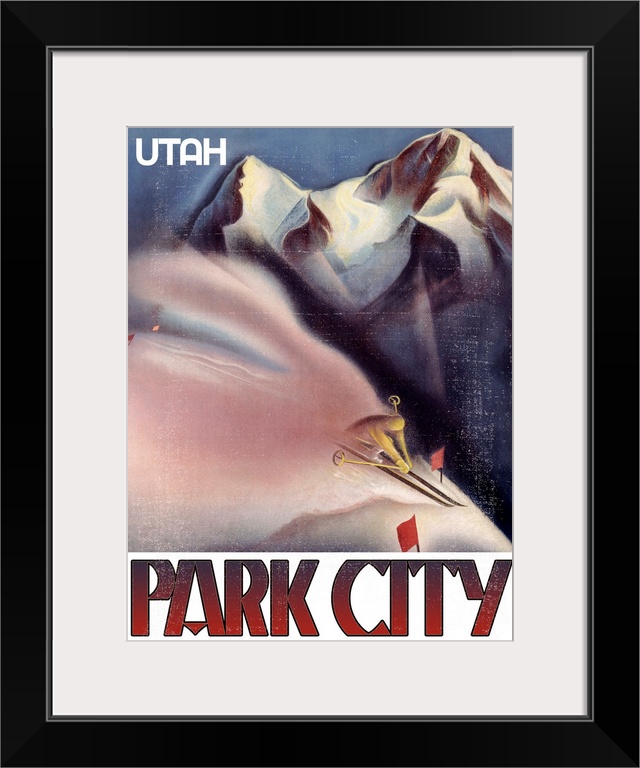 Utah Park City Vintage Advertising Poster