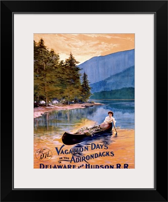 Vacation Days in the Adirondacks, Vintage Poster