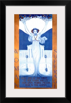 Woman Suffrage, Vintage Poster, by Evelyn Rumsey Cary