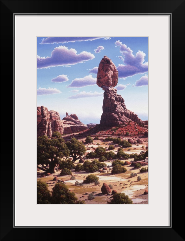 A view of Balancing Rock in Arches National Park.