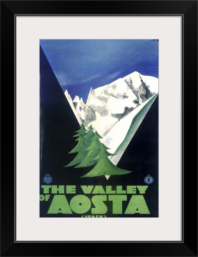 Vintage poster advertisement for Aosta Italia.