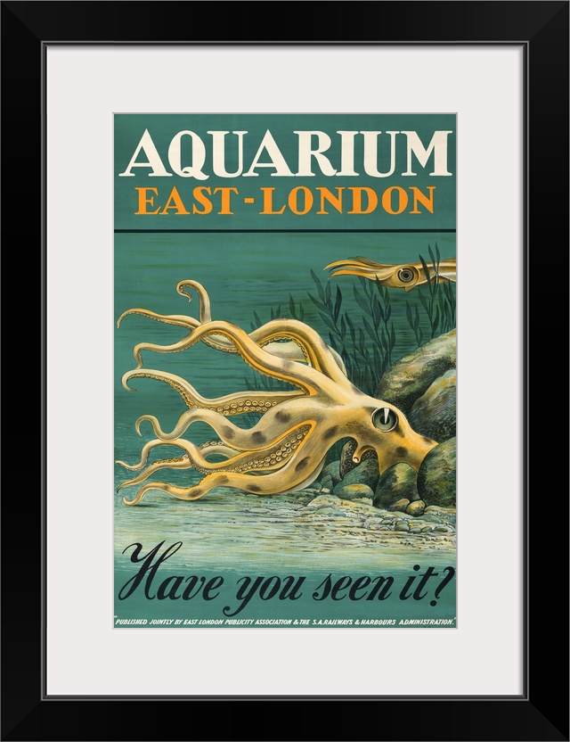 Vintage poster advertisement for Aquarium East London.