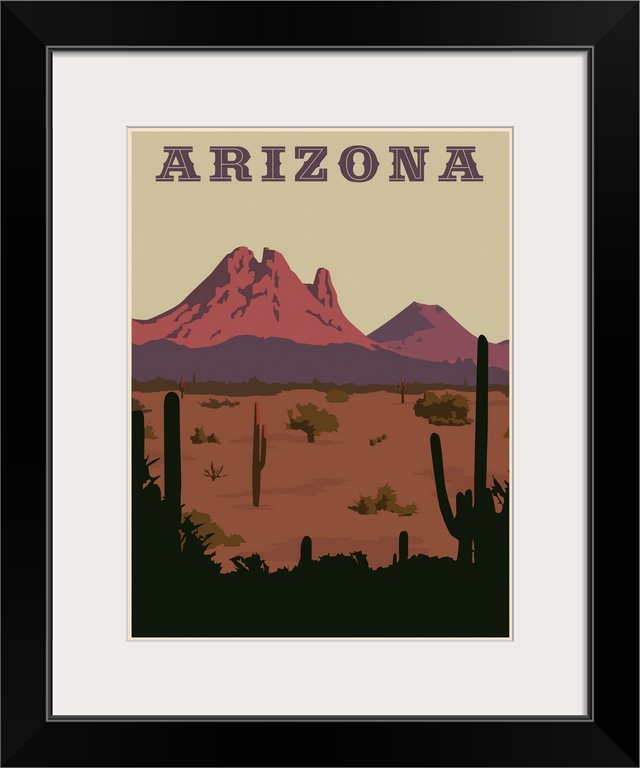 Minimalist retro travel poster.