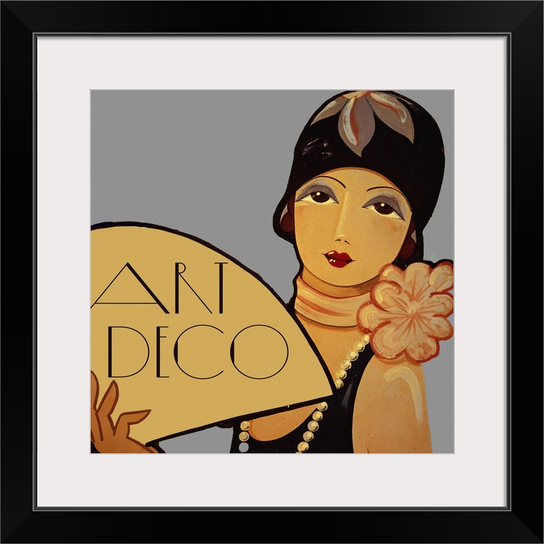 Vintage poster advertisement for Art Deco Flapper.