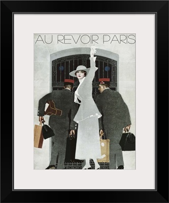 Au Revoir Paris - Vintage Travel Advertisement