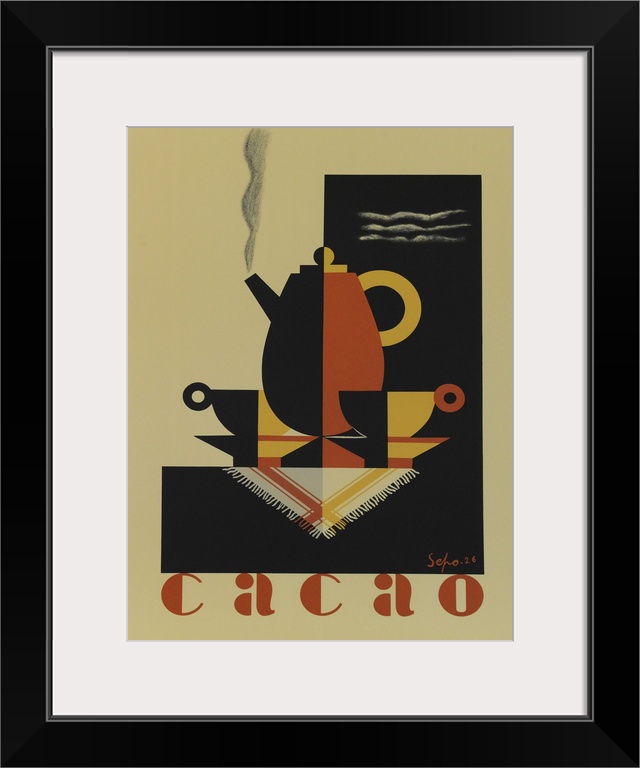 Vintage poster advertisement for Cacao.
