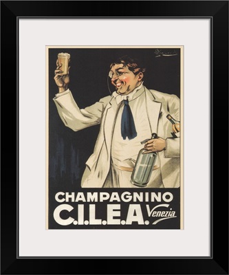 Champagnino CILEA - Vintage Champagne Advertisement