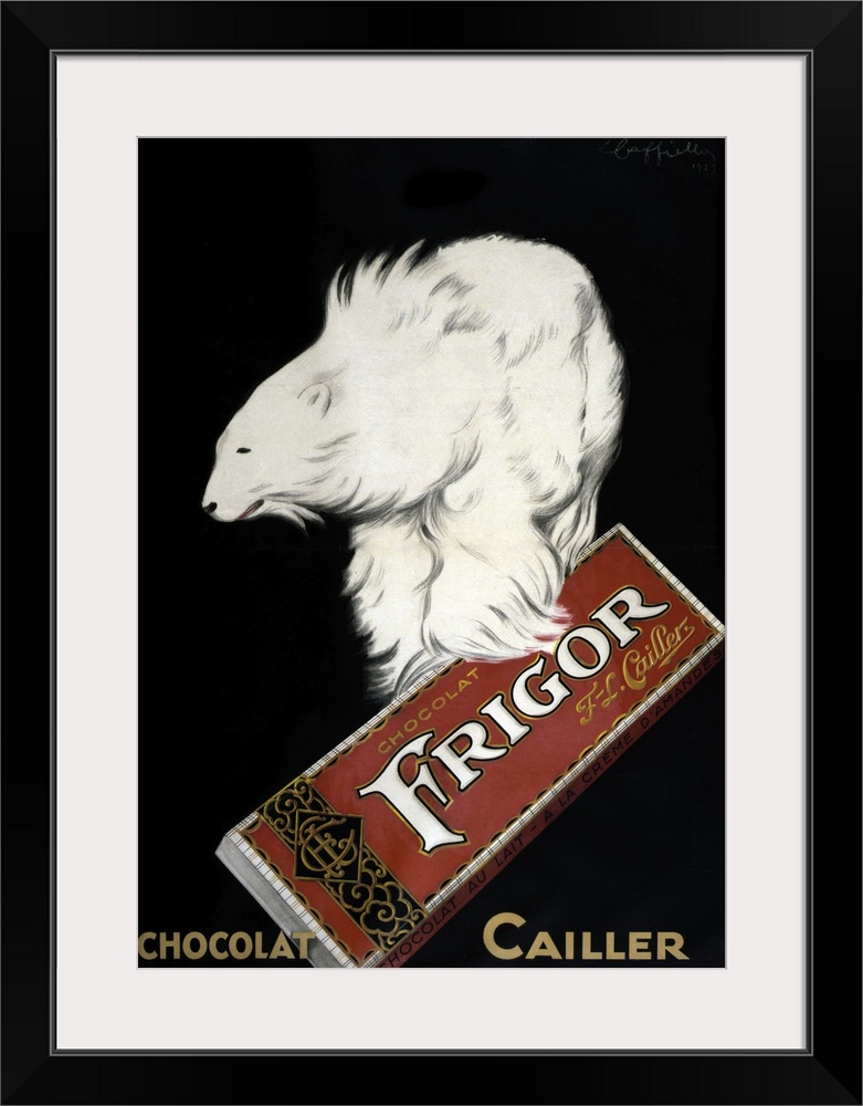 Vintage advertisement artwork for Chocolat Cailler.