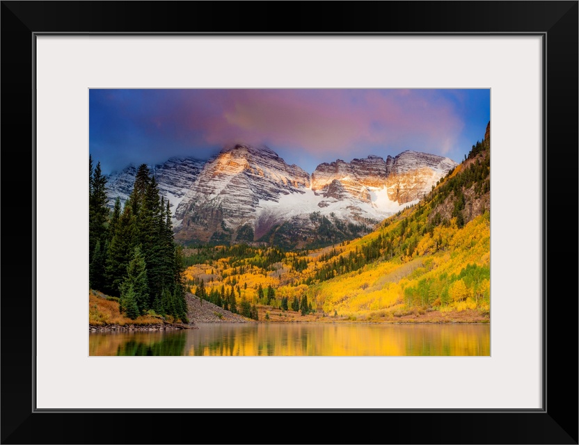 mountains, forest, by the water, color photographcolorado