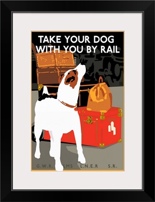 Dog by Rail