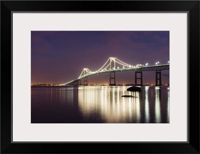 Dusk over Newport Bridge