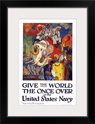 Give the World the Once Over - Vintage US Navy Poster