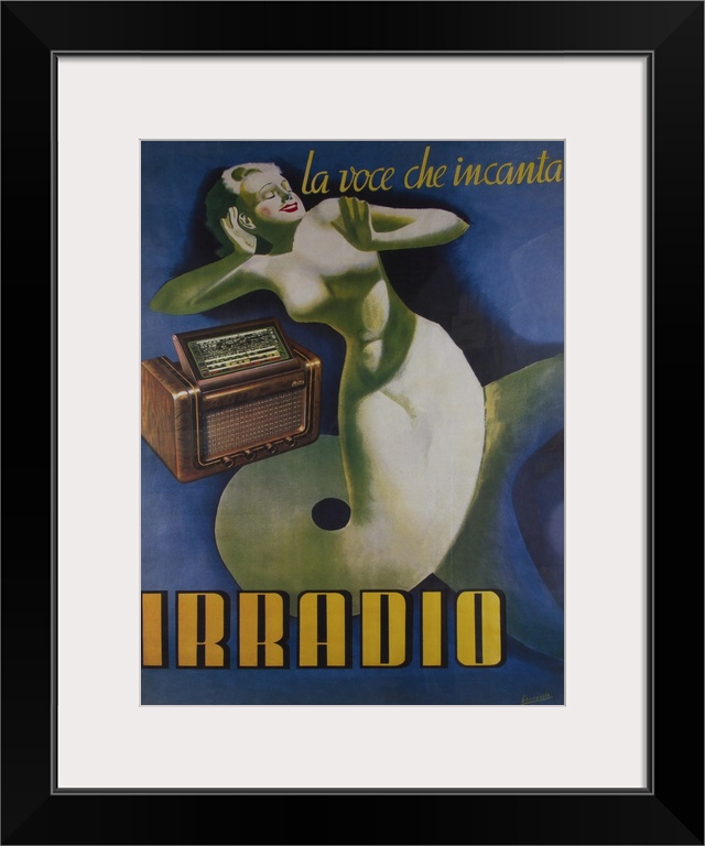Vintage poster advertisement for Irradio.
